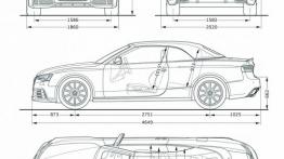 Audi RS5 Cabrio - szkic auta - wymiary