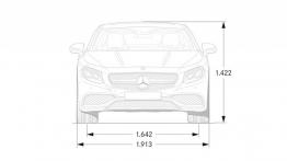 Mercedes S63 AMG Coupe (2014) - szkic auta - wymiary
