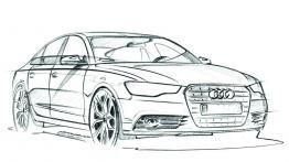 Audi A6 2011 - szkic auta