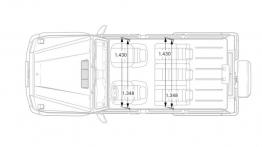Mercedes klasy G 2013 - szkic auta - wymiary