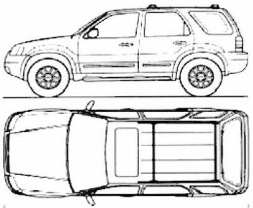 Szkic techniczny Ford Maverick II