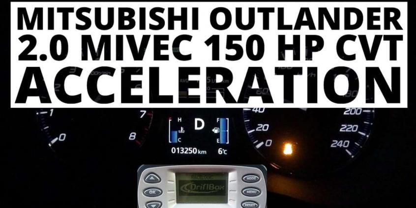 Mitsubishi Outlander 2.0 MIVEC 150 KM (CVT) - przyspieszenie 0-100 km/h