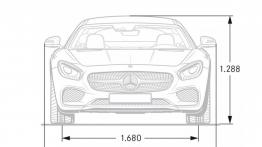 Mercedes-AMG GT (2015) - szkic auta - wymiary