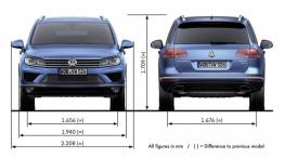 Volkswagen Touareg II Facelifting (2015) - szkic auta - wymiary