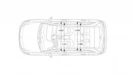Mercedes B180 CDI 2012 - szkic auta - wymiary