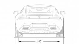 Mercedes-AMG GT S (2015) - szkic auta - wymiary