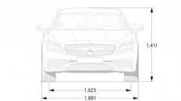 Mercedes CLS 63 AMG S-Modell C218 Facelifting (2015) - szkic auta - wymiary