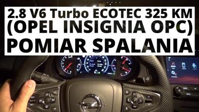Opel Insignia OPC 2.8 V6 Turbo ECOTEC 325 KM (AT) - pomiar spalania 