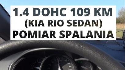 Kia Rio Sedan 1.4 DOHC 109 KM - pomiar spalania 