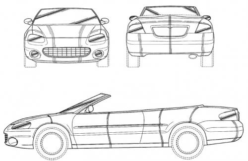Szkic techniczny Chrysler Sebring II Cabrio