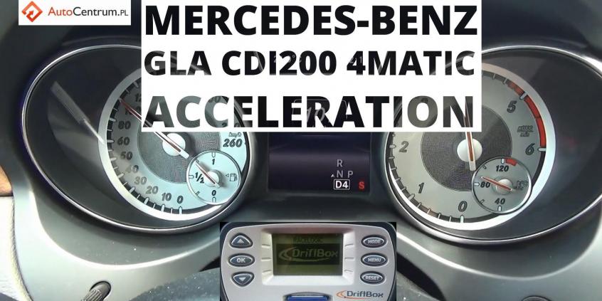 Mercedes-Benz GLA 200 CDI 4MATIC 136 KM - acceleration 0-100 km/h