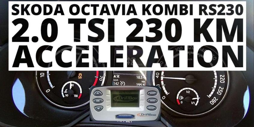 Skoda Octavia RS230 Combi 2.0 TSI 230 KM (AT) - przyspieszenie 0-100 km/h