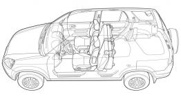 Honda CR-V II - szkic wnętrza