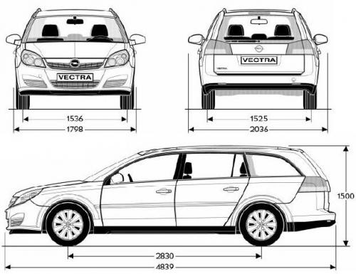 Opel Vectra C Kombi • Dane techniczne • AutoCentrum.pl
