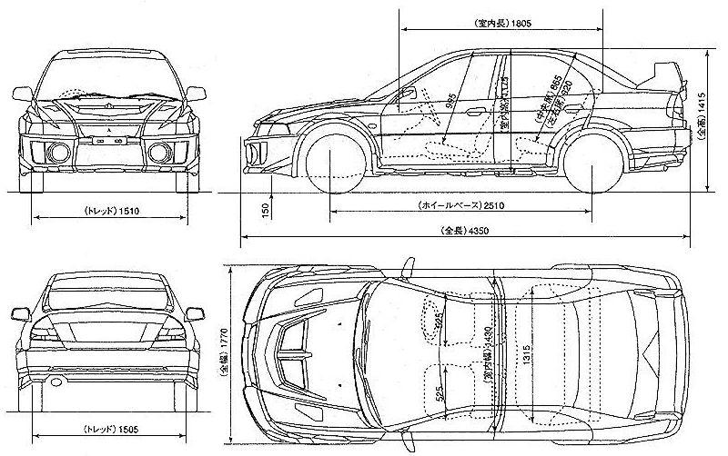 Mitsubishi Lancer Evolution V • Dane techniczne