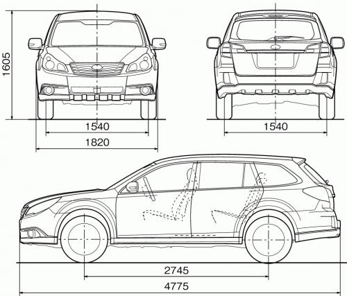 Subaru Outback IV Crossover • Dane techniczne • AutoCentrum.pl