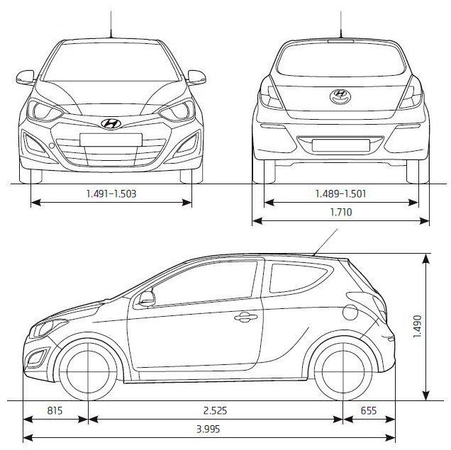 Hyundai i20 I Hatchback 3d Facelifting • Dane techniczne