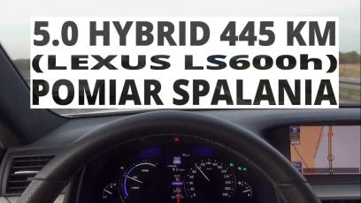 Lexus LS600h 5.0 Hybrid 445 KM - pomiar spalania