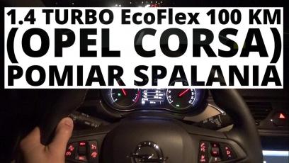 Opel Corsa 5d 1.4 Turbo 100 KM (MT) - pomiar spalania 