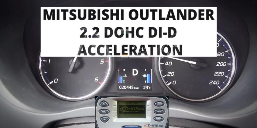 Mitsubishi Oultander 2.2 DI-D 150 KM - przyspieszenie 0-100 km/h