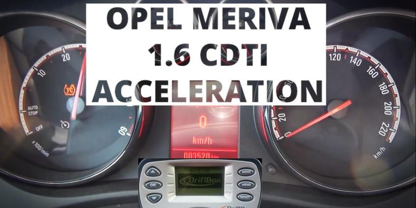 Opel Meriva 1.6 CDTI 136 KM - przyspieszenie 0-100 km/h