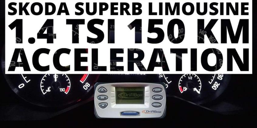 Skoda Superb 1.4 TSI 150 KM (MT) - przyspieszenie 0-100 km/h
