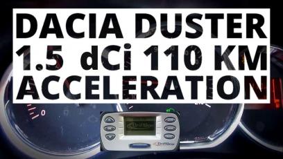 Dacia Duster 1.5 dCi 110 KM (MT) - przyspieszenie 0-100 km/h 