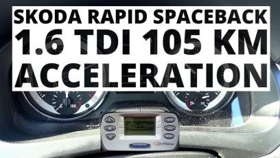 Skoda Rapid Spaceback 1.6 TDI 105 KM (MT) - przyspieszenie 0-100 km/h