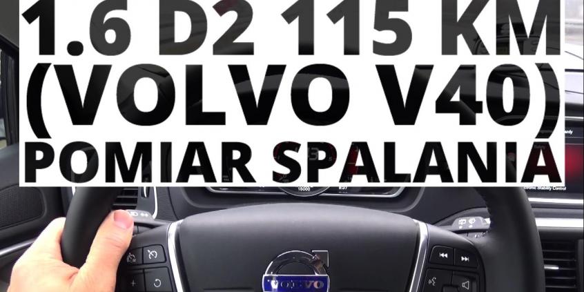 Volvo V40 Ocean Race 1.6 D2 115 KM (AT) - pomiar spalania 