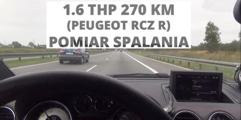 Peugeot RCZ R 1.6 THP 270 KM - pomiar spalania