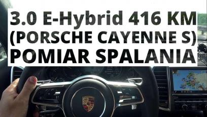 Porsche Cayenne S 3.0 V6 E-Hybrid 416 KM (AT) - pomiar spalania 