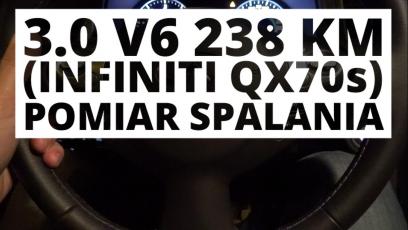 Infiniti QX70s 3.0 V6 238 KM (AT) - pomiar spalania 