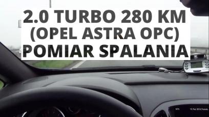 Opel Astra OPC 2.0 Turbo 280 KM - pomiar spalania