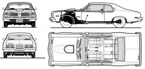 Szkic techniczny Pontiac GTO III