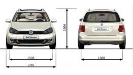 Volkswagen Golf VI Kombi - szkic auta - wymiary