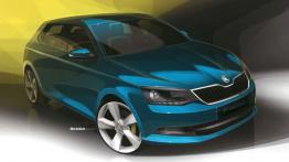 Skoda Fabia III hatchback (2015) - szkic auta