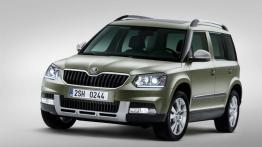 Skoda Yeti Facelifting (2014) - przód - reflektory włączone