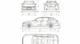 Audi A4 Allroad - szkic auta - wymiary