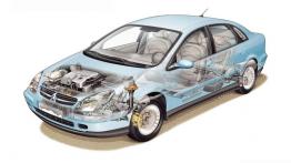 Citroen C5 Sedan 2001 - schemat konstrukcyjny auta