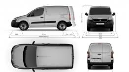 Peugeot Partner II Furgon Facelifting (2015) - szkic auta - wymiary