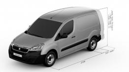 Peugeot Partner II Furgon Facelifting (2015) - szkic auta - wymiary