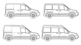 Ford Tourneo Connect SWB - szkic auta