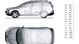 Peugeot 4007 - szkic auta - wymiary