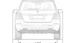 Mercedes GLK Facelifting - szkic auta - wymiary