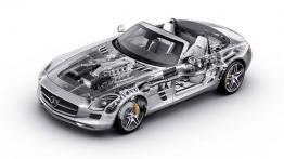 Mercedes SLS AMG Roadster 2012 - schemat konstrukcyjny auta