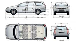 Citroen C5 Kombi 2001 - szkic auta - wymiary