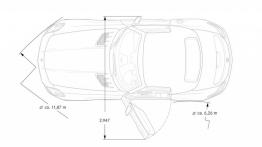 Mercedes SLS AMG Roadster 2012 - szkic auta - wymiary
