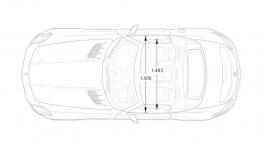 Mercedes SLS AMG Roadster 2012 - szkic auta - wymiary