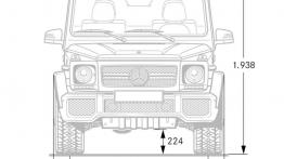 Mercedes G63 AMG 2013 - szkic auta - wymiary