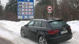Audi A3 Sportback - przedni napęd kontra śnieg w Krynicy Zdrój